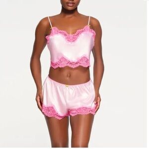 SKIMS Woven Shine Lace Cami